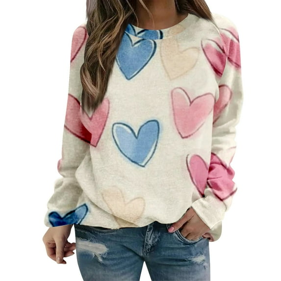 ZJXFGS Lightweight Long Sleeve Tops for Women,Womens Sweatshirts No Hood,Womens Tops,,,,,Beige,L