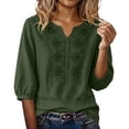thumbnail image 1 of ZJXFGS Linen Tops for Women,Beach Work Collared Cotton Linen Tops Womens Short Sleeve Fitted Tops Loose Fit Tunic Shirts Loose Fit Blouses Boho Fashion Green XL, 1 of 6