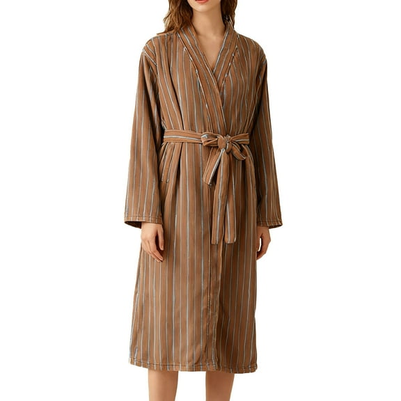 ZJXFGS Long Sleeve Pj Sets For Woman Christmas Pajamas Fluffy Robes For Women Fuzzy Robe For Women Fluffy Robe Flannel Pajamas For Women Set Pjs Sets For Women Coffee L