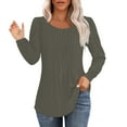 thumbnail image 1 of ZJXFGS Long Sleeve Tshirts Shirts for Women,Longsleeve Women,Cotton Long Sleeve Shirt Women,Long Sleeve Shirts Women,Womens Long Sleeve T Shirts Green 2XL, 1 of 5