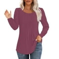 thumbnail image 1 of ZJXFGS Long Sleeve Tshirts Shirts for Women,Longsleeve Women,Cotton Long Sleeve Shirt Women,Long Sleeve Shirts Women,Womens Long Sleeve T Shirts Pink 3XL, 1 of 5