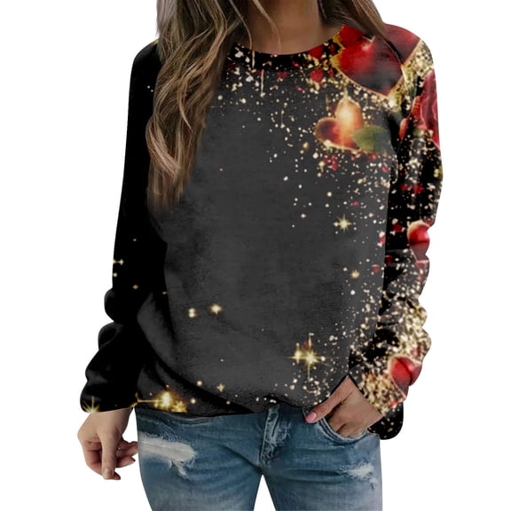 ZJXFGS Loose Fitting Tops for Women,Women's Fashion Hoodies & Sweatshirts,Women Fall Clothes,,,,,Black,XL