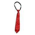 thumbnail image 1 of ZJXFGS Men's Sequin Ties Self Tied Shine Skinny Necktie Fashion Tie Sparkly for Disco Party Costume Red One Size, 1 of 2