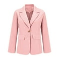 thumbnail image 1 of ZJXFGS Oversized Jacket Sweatshirt Blazer Women Womens Suit Jacket Professional Clothes For Women Womens Blazers Dressy Casual Oversized Black Blazer Women Womens Business Casual Clothing Pink 3XL, 1 of 8