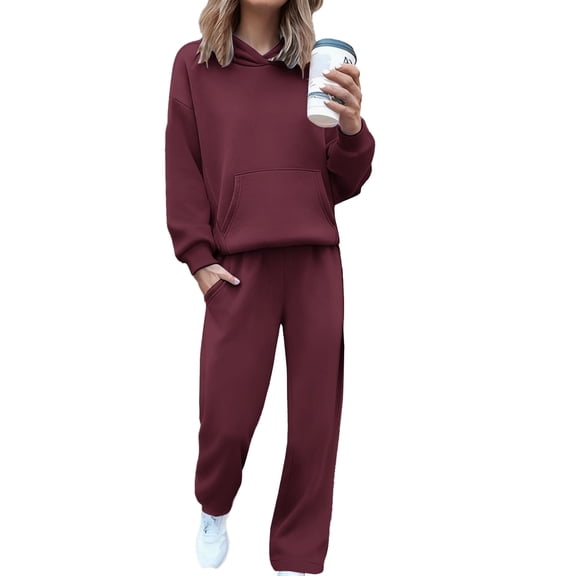 ZJXFGS Pants And Top Set For Women Womens Athleisure Sets Cute Sets For Women Sweatshirt And Sweatpants Set Women Outfits For Women Crewneck And Joggers Set For Women Matching Sweat Set Womens Sets M