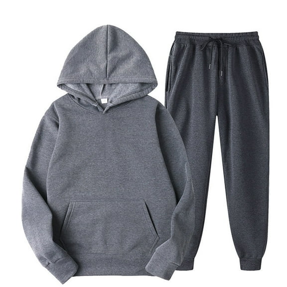 ZJXFGS Plus Size Jogger Set 2 Piece Lounge Set Women Leisure Suits For Women Women'S Two Piece Outfits Jogger Set Women Long Sleeve Sweatshirt Lounge Set Travel Outfits For Women Gray M