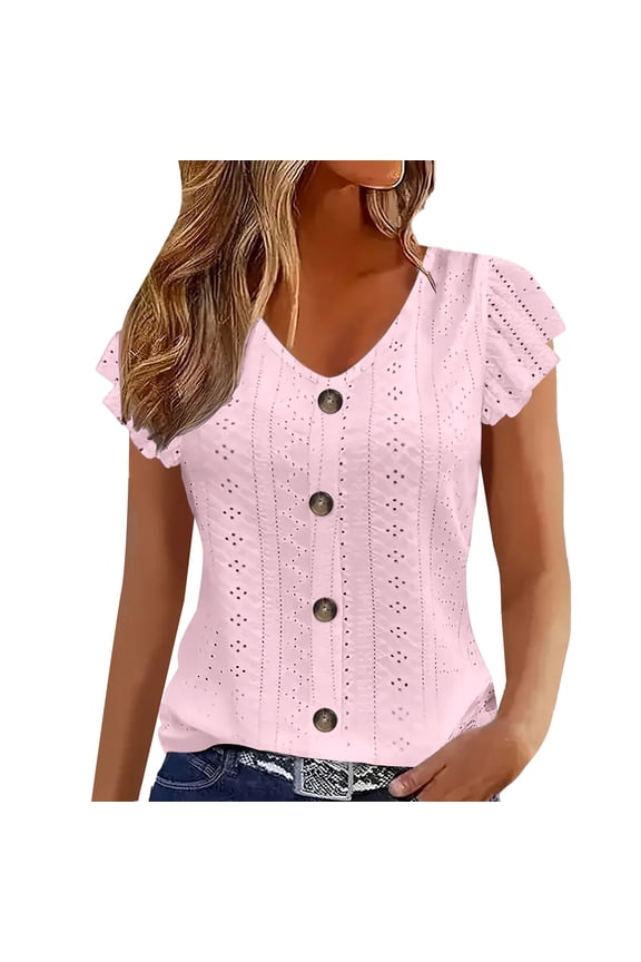 Printed Tshirts For Women Women Shirts Casual Women'S 2025 Summer Tops Juniors Tops Summer Top Linen Blouses For Women Plain T Shirts For Women Pink 2XL