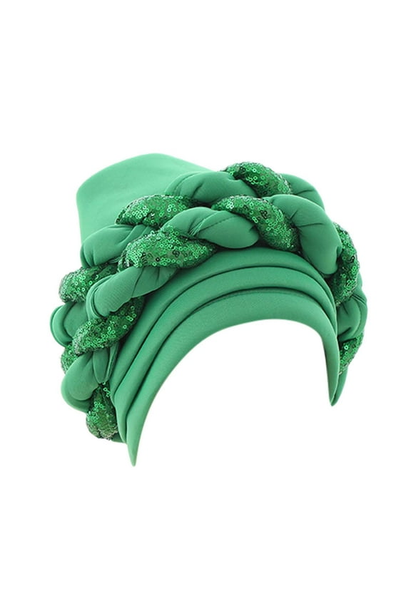 Scarf Hat Hijab Undercap Turbans for Women Hair Scarves Chemo Headwear for Women Cotton Turbans for Women Hat Scarf Green One Size