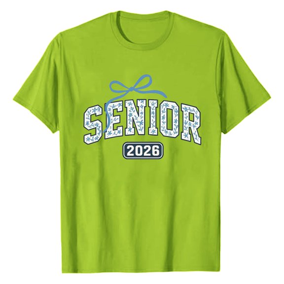 ZJXFGS Senior 2026 Tees Womens Shirts Womens Tops Casual Graphic T Shirts for Woman Green 2XL