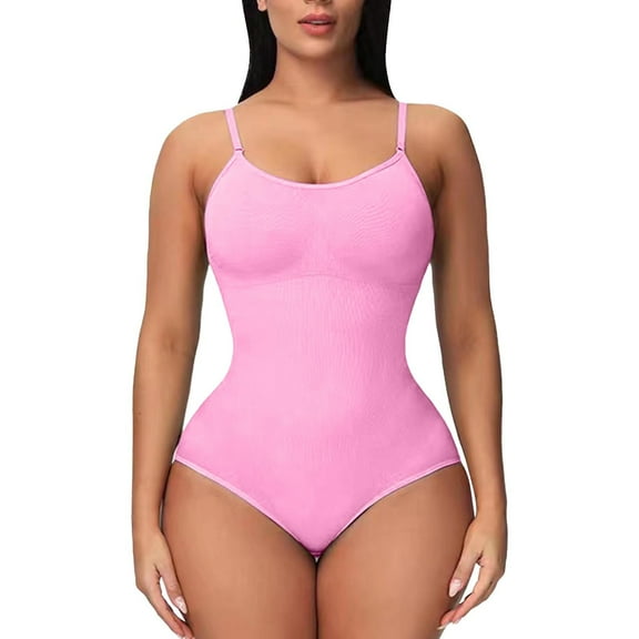 ZJXFGS Shapewear For Women Full Body Shaper Fajas Colombianas Shapewear For Women Tummy Control Shapewear Pink 2XL