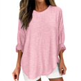 thumbnail image 1 of ZJXFGS Striped Shirt Women Women Oversized Tshirt Boat Neck Tops for Women Striped Oversized Shirt Women Red XL, 1 of 4