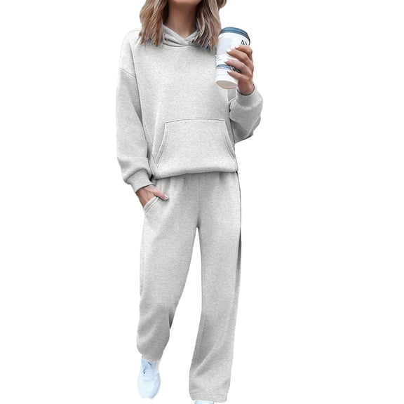 ZJXFGS Sweatpants Set Matching Sweat Sets For Women Lounge Sets For Women Sweat Set For Women Crewneck Matching Sweat Set Set Pants And Top For Women Outfits For Women Cute Sets For Women 2XL