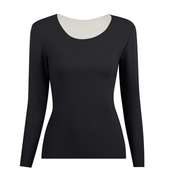 ZJXFGS Thermals for Women,Thermal Long Sleeve Shirts Women,Base Layer Women,Winter Clothes for Women,Womens Thermals Black 2XL