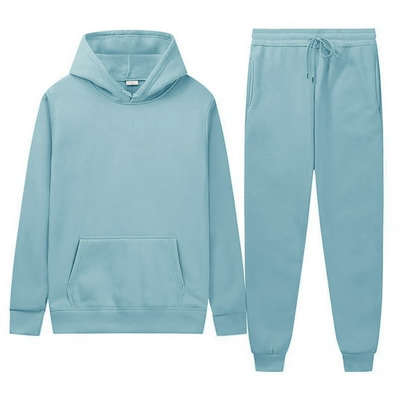 ZJXFGS Track Suits For Women Set Long Sleeve 2 Piece Sets Wide Leg Pant Jogger Set Women Womens Sets 2 Piece Outfits Sweat Pants Set For Womens 2 Piece Womens Winter Clothes Sweat Suit Light blue 2XL