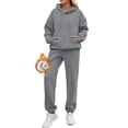 thumbnail image 1 of ZJXFGS Travel Outfits For Women Women 2 Piece Outfits Sets Womens Athletic Sets Athleisure Sets Women Comfy Set Plus Size Workout Sets For Women Cold Weather Clothes For Women Sweat Suit 3XL, 1 of 7