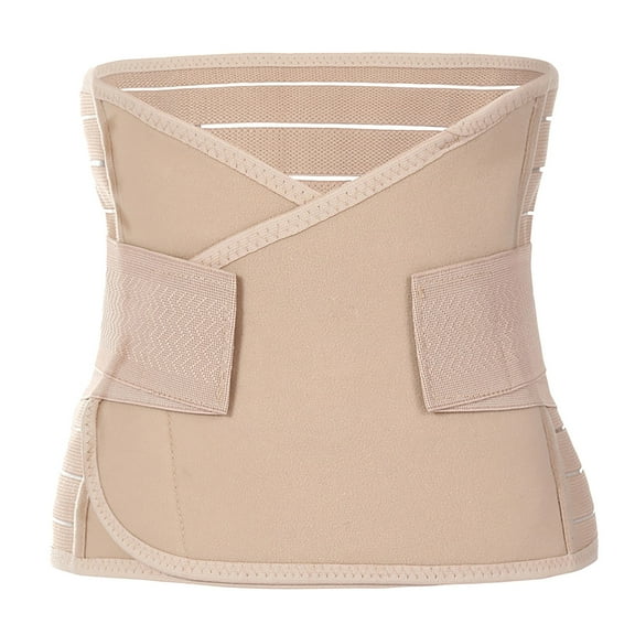 ZJXFGS Waist Trainer Belt Waist Cincher Trimmer Ab Belt Tummy Control Body Shaper with Wrap Women Khaki M