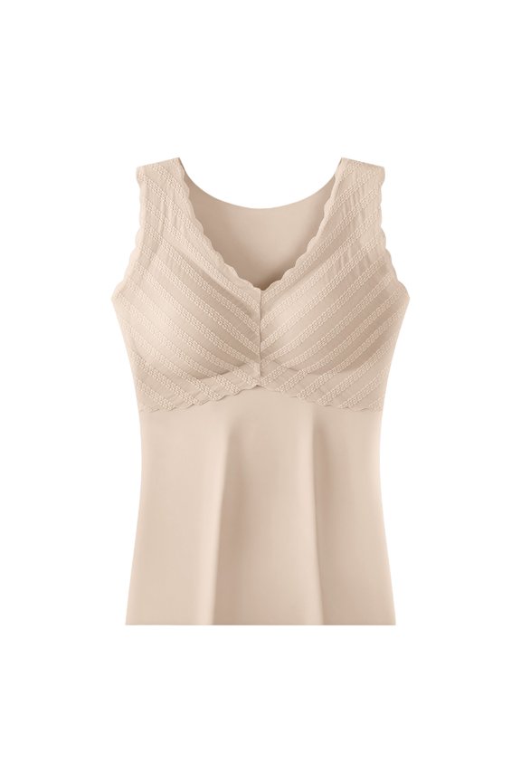 Women Built-in Bra Tank Tops,Loose Fit Basic Tunic Shirts Basic Tank Top Shirt Athletic Running Sleeveless Shirts Summer Basic Tank Shirt Trendy Going Out Tops Beige L