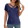 thumbnail image 1 of ZJXFGS Women'S Workout Tops Criss Cross Top for Women Gym Tops for Women Tops for Women Trendy Blue 4XL, 1 of 9