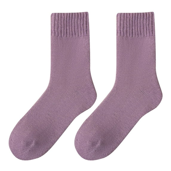 ZJXFGS Women Warm Socks Winter Socks Thermal Socks For Men And Women Heated Winter Boot Socks Insulated Socks For Cold Weather Warm Fuzzy Socks For Women Merino Wool Socks for Women Purple One Size