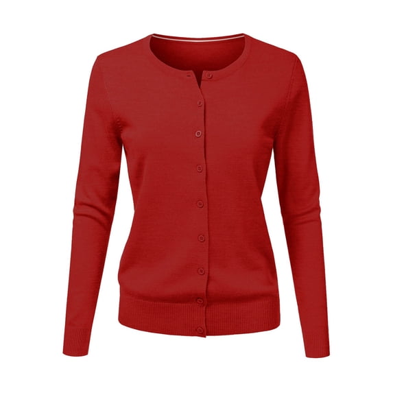 ZJXFGS Women's Fall Cardigan Sweaters 2026 Lightweight Oufits Clothes Fashion Trendy Long Sleeve Tops Casual Jackets Wine 3XL