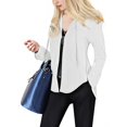 thumbnail image 1 of ZJXFGS Women's Lightweight Zip Up Hoodies Long Sleeve Thin Casual Hooded Jacket Lightweight Hoodies with Pocket White 3XL, 1 of 7