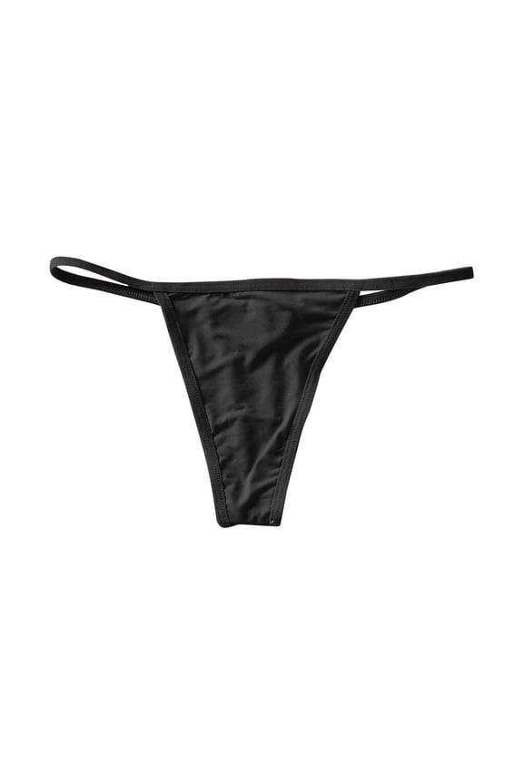 Women's Thongs G-String Thongs for Women Low Rise Underwear Breathable T-back Thongs Panties Seamless Thongs for Women Black L