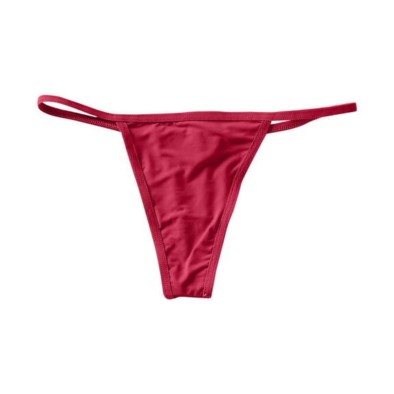 ZJXFGS Women's Thongs G-String Thongs for Women Low Rise Underwear Breathable T-back Thongs Panties Seamless Thongs for Women Red XL