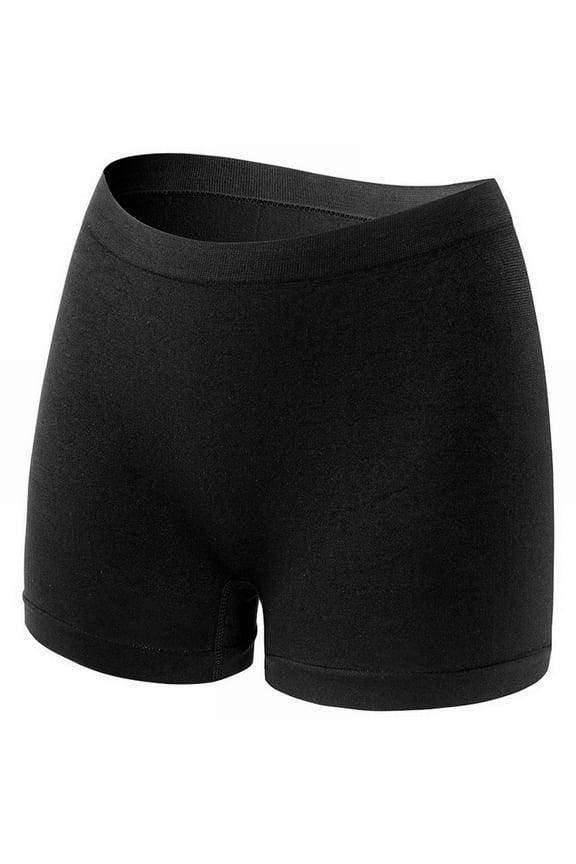 Women's Underwear Full Coverage Seamless Panties,Invisible Hipster Seamless Boxer Brief Panties Shapewear Shorts For Women Seamless Full Coverage Underwear For Women Booty Shorts Black M