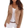 thumbnail image 1 of ZJXFGS Women's Western Jackets Trendy Outfits 2025 Fall Zip Up Cropped Jakcet Coat for Women Brown XL, 1 of 8