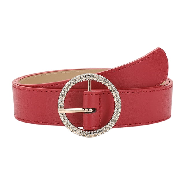 ZJXFGS Womens Belts Wide Belts for Women Dresses Womens Western Belt Womens Belt Brown Belt Women Women'S Belts Womens Belts for Jeans Red One Size