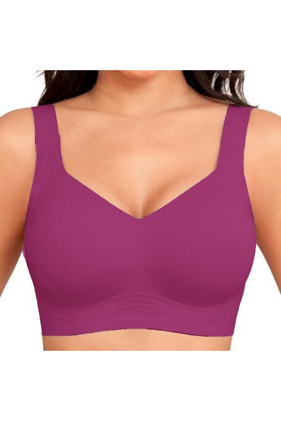 Womens Bras,Push Up Bra Bralettes for Women with Support Push Up Bras Tshirt Bra Seamless Bras Seamless Push Up Bras for Women Wireless Bras Hot Pink M