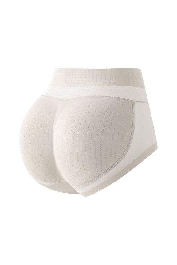 Womens Butt Lifter Seamless Hip Enhancer Underwear Booty Pads Shaper Boyshorts White M