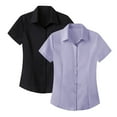 thumbnail image 1 of ZJXFGS Womens Button Down Shirts Business Button Down Shirts for Women Work Shirts for Women formal Short Sleeve Blouses Shirts Multi-color 5XL, 1 of 2