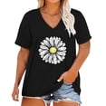 thumbnail image 1 of ZJXFGS Womens Oversized Tshirt Sunflower Graphic Shirts Womens Tops Loose Fit Tops Oversized Tshirts for Women Black L, 1 of 4