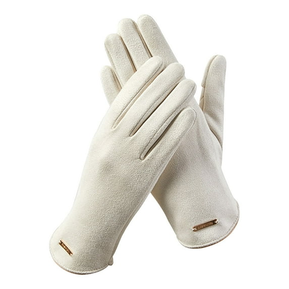ZJXFGS Womens Sports Gloves Outdoor Cycling Work GlovesWomens Winter Gloves Waterproof Gloves Women Womens Gloves with Touchscreen Fingers Beige One Size