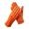 thumbnail image 1 of ZJXFGS Womens Sports Gloves Outdoor Cycling Work GlovesWomens Winter Gloves Waterproof Gloves Women Womens Gloves with Touchscreen Fingers Orange One Size, 1 of 3