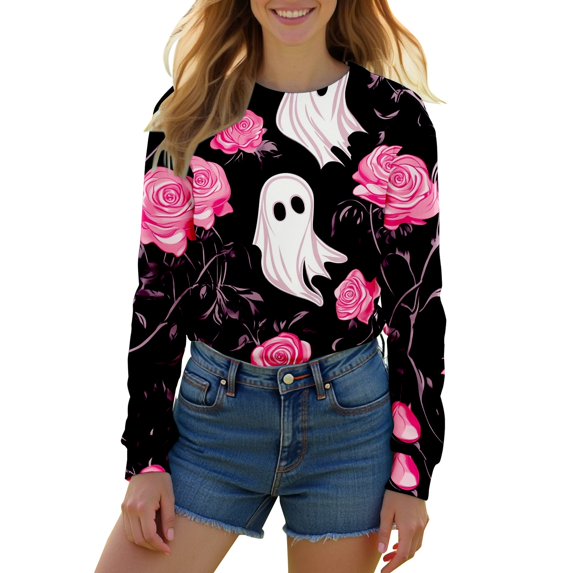 ZJXFGS Womens Sweatshirts No Hood,Comfrt Hoodie,Hoodies for Women,Women'S Sweatshirts,Graphic Sweatshirts for Women,Hoodless Hoodies for Women Black S