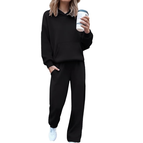 ZJXFGS Womens Sweatsuit Jogging Suits For Women Winter Sweatsuits For Women Two Piece Sets For Women Matching Sweat Set Track Suits For Women Set Crewneck Sweat Set Sweat Set For Women Crewneck L