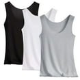 thumbnail image 1 of ZJXFGS Womens Tank tops Pack, Basic Tank tops For Women, Women'S 3 Pack Square Neck Tank tops, Square Neck tops For Women Gray 3XL, 1 of 2