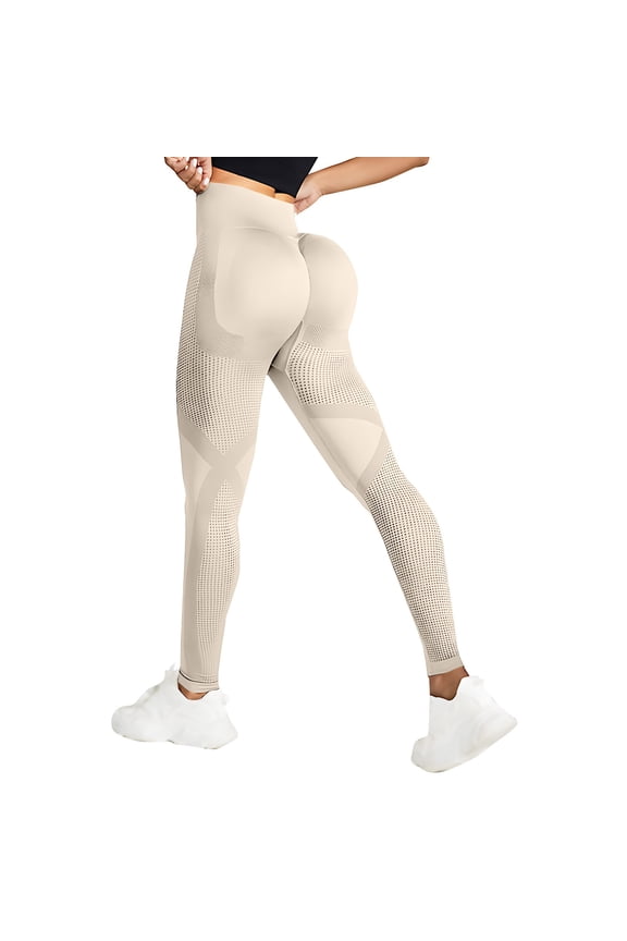 Workout Leggings For Women Butt Lifting,Leggings For Women Tummy Control,Butt Scrunch Leggings,Yoga Pants,Leggings Butt Lifting,Booty Leggings For Women,Work Pants Women,Beige,S