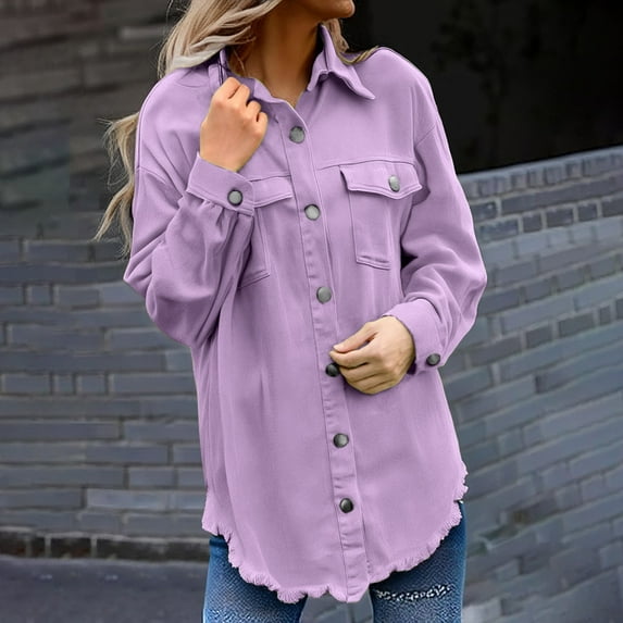 ZJXFGS Y2K Tops Womens Casual Tops Trendy Tops for Women 2025 Womens Work Shirts Womens Plus Size Tops Plain Shirts for Women Cute Tops for Women Purple 2XL