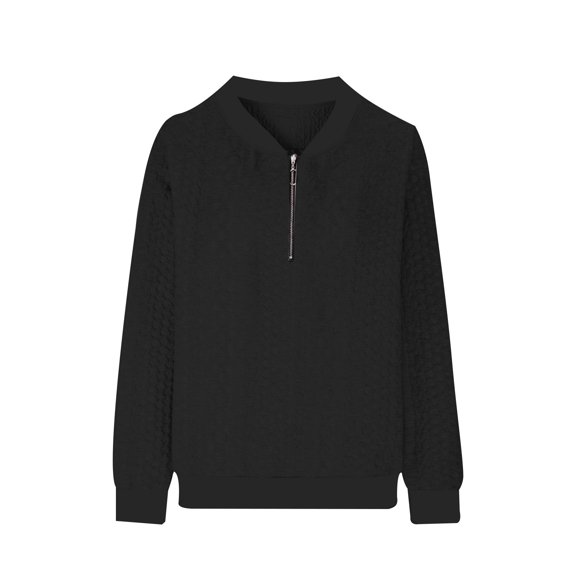 ZJXFGS Zip Up Hoodie Women,Women Hoodies with Zipper,Crewneck Sweatshirts Women,Sweatshirt for Women,Womens Sweatshirt,Sweatshirts for Women Black L