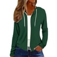 thumbnail image 1 of ZJXFGS Zip Up Sweaters for Womencardigans for Women Trendywomens Lightweight Jacketszip Up Hoodie Women Green S, 1 of 6