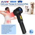 ZJZK 5W Red Light Therapy Handheld Pain Management Device, 650nm 808nm