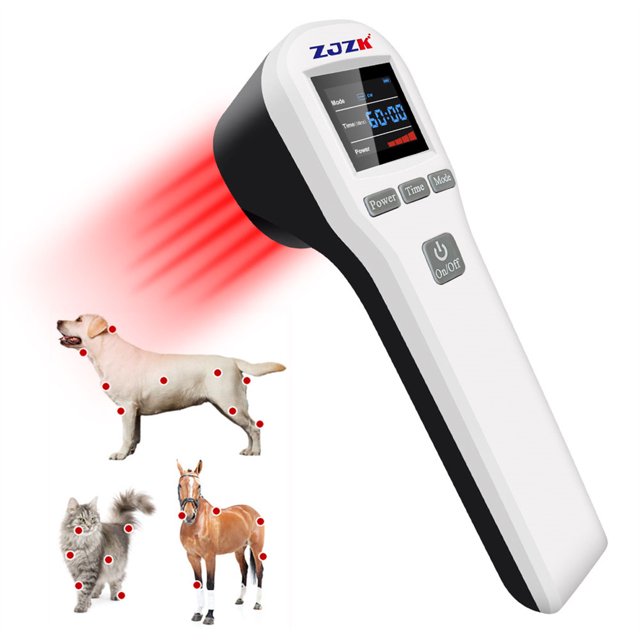ZJZK 650nm 808nm Best HandHeld Light for Therapy for Dogs, at Home Red