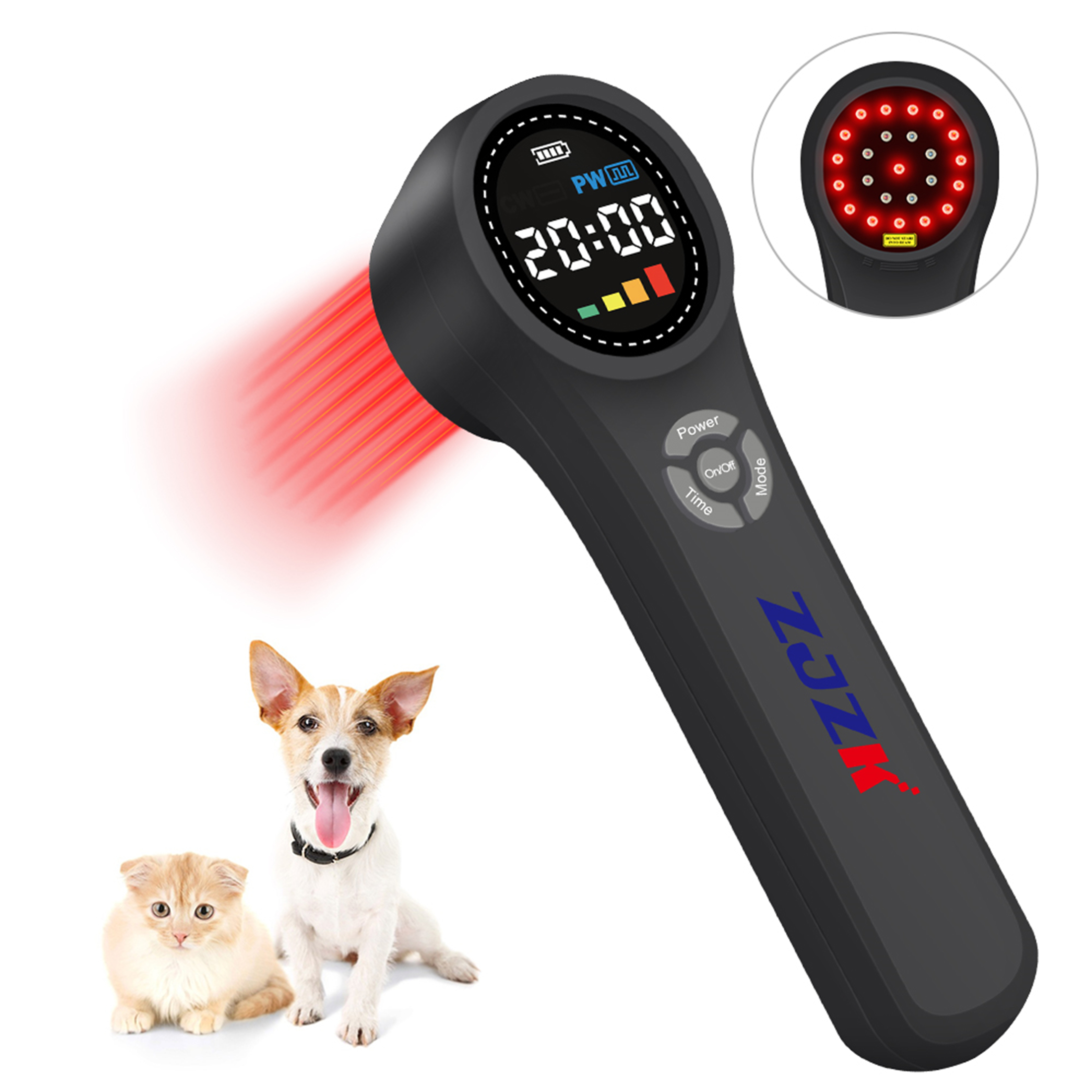 ZJZK Animal Pain Relief Device, 980nm 660nm 810nm Near Infrared Cold