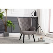 ZJbiubiuHome COOLMORE Accent chair Living Room/Bed Room  Modern Leisure Chair Silver Grey