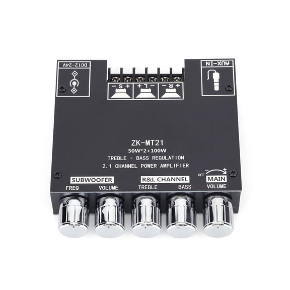 ZK-MT21 2x50W+100W 2.1 Channel Digital Power Subwoofer Amplifier