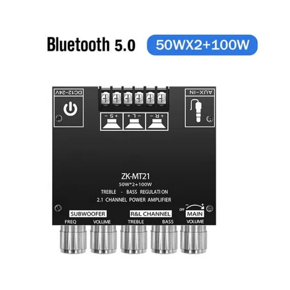 ZK-MT21 Channel Subwoofer Amplifier Board CS8673E 2.1 Power Audio Stereo Amplifier Board Bass AMP AUX Power Amplifier Module Set