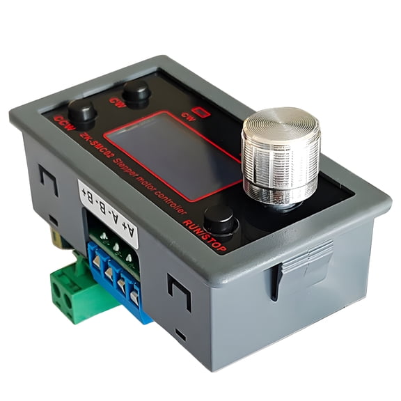 ZK-SMC02 Stepper Motor Controller, Bidirectional Control, Angle and Speed Adjustment, LCD Screen, PLC Serial Communication for 42 57 Motors